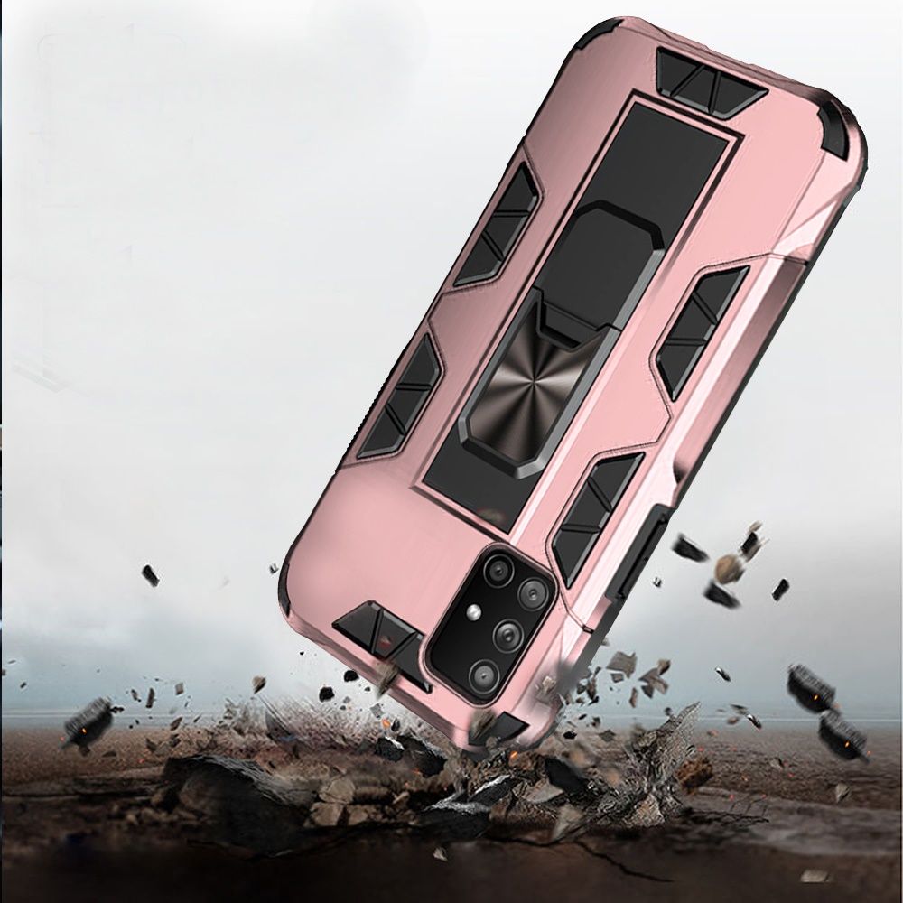 For Samsung Galaxy A71 5G Hybrid Cases with Built-in Slide Kickstand Stand Holder Full Body Heavy Duty Rugged Military Grade Phone Case Cover