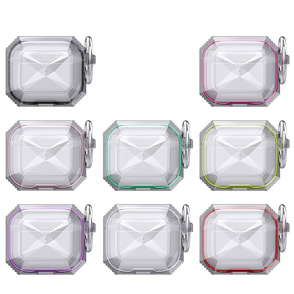 For Apple AirPods 3 (2021) Ultra Clear Transparent Hybrid Armor Thick Corner Shockproof Drop Protection with Keychain Phone Case Cover