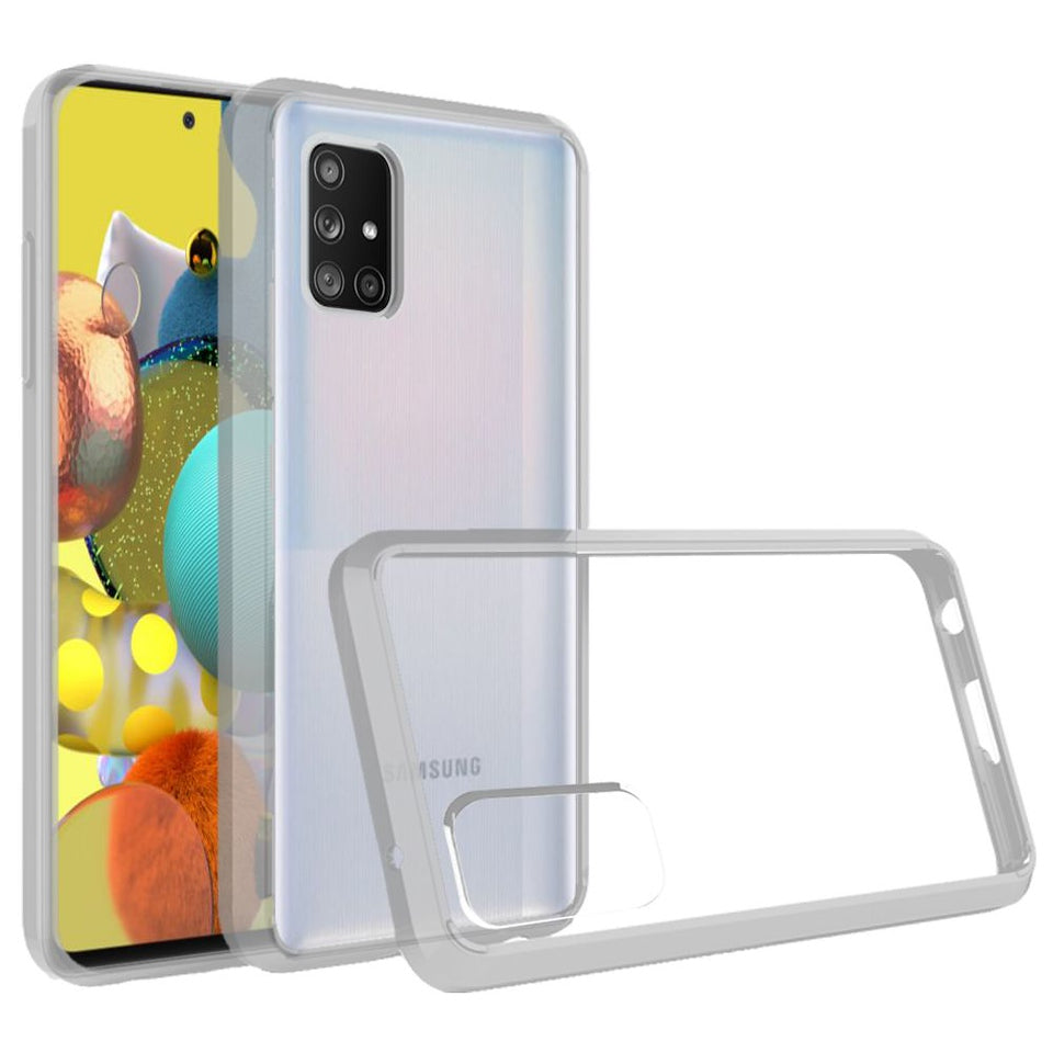 For Apple iPhone 13 Pro Max (6.7") Hybrid Slim Crystal Clear Transparent Shock-Absorption Bumper TPU + Hard PC Back Frame Clear Phone Case Cover