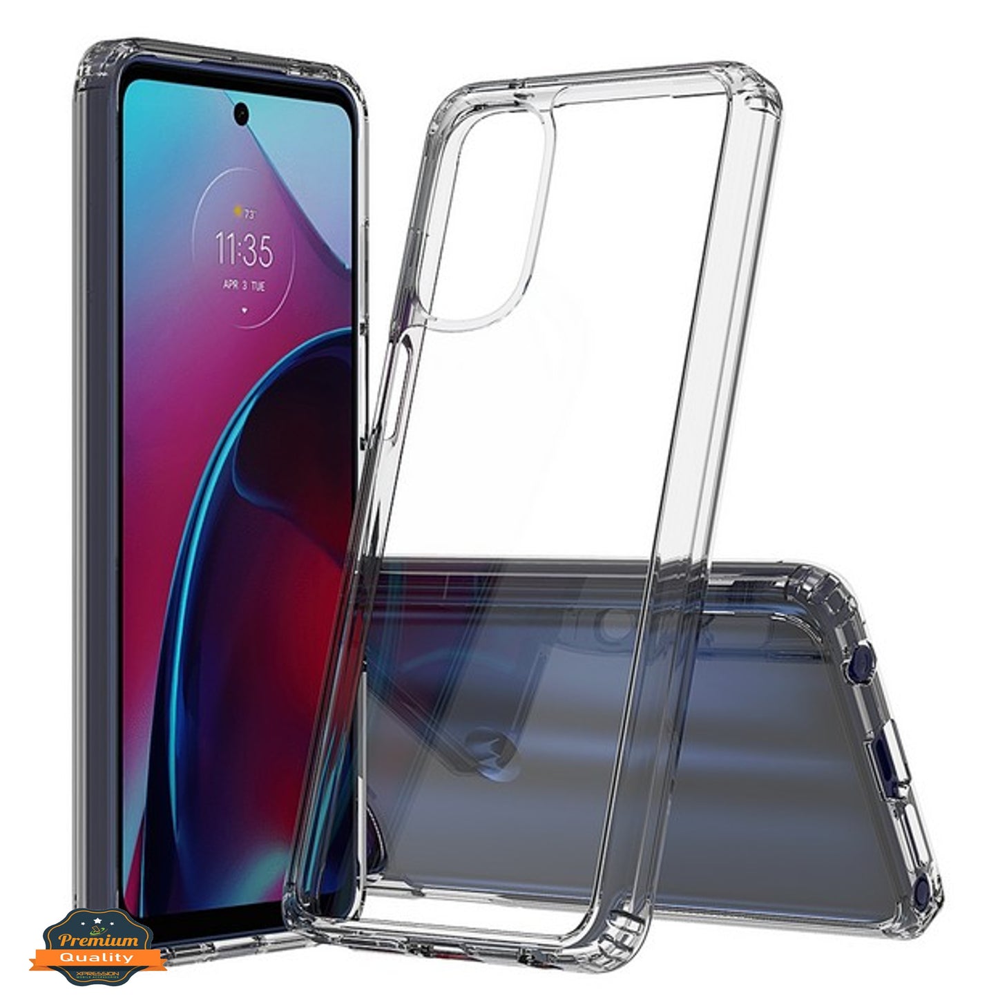 For Motorola Moto G 5G 2023 Crystal HD Clear Back Panel + TPU Bumper Frame Hybrid Thin Slim Hard Shockproof Defender Phone Case Cover