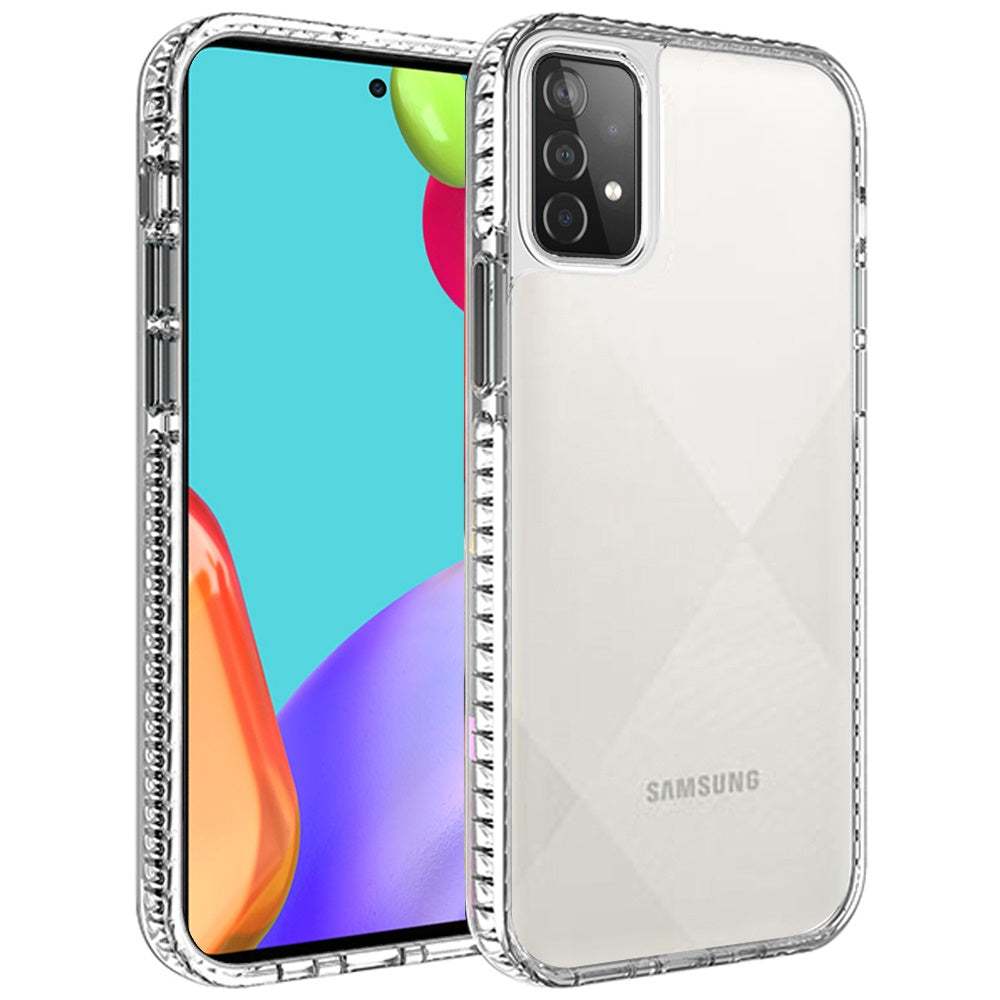 For Samsung Galaxy A71 5G Crystal Transparent Rugged Shockproof Hybrid Colorful Buttons Military Grade Protection Back Phone Case Cover