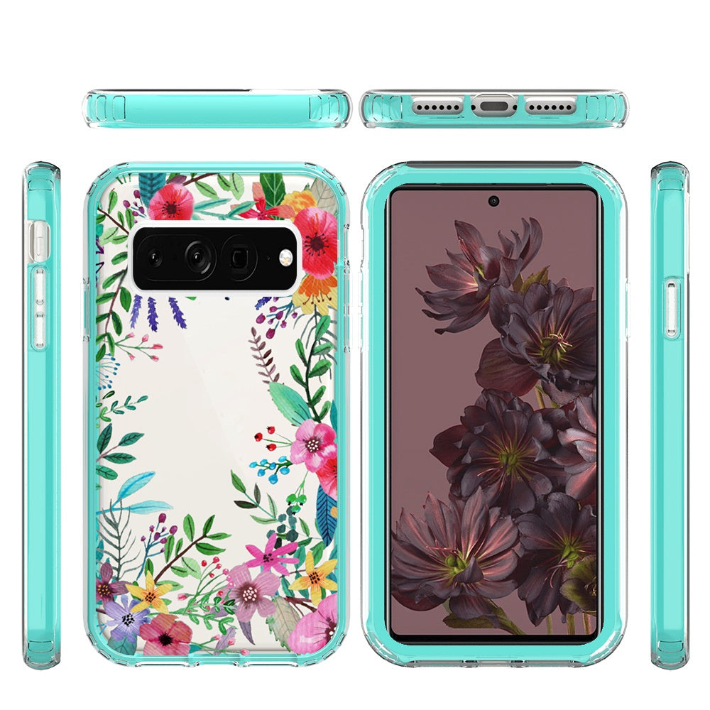 For Google Pixel 7 Beautiful Design Hybrid Triple Layer Armor Hard PC Rubber TPU Shockproof Protective Frame Phone Case Cover