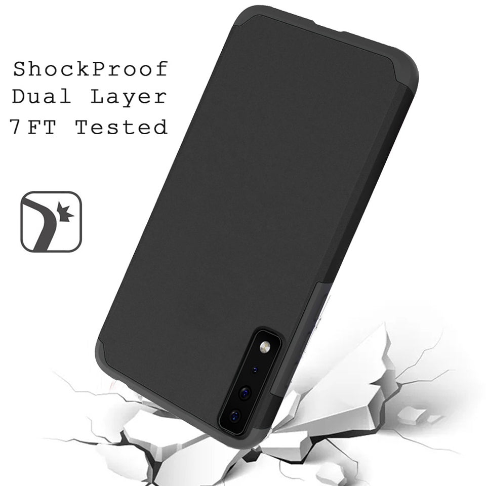 For OnePlus Nord N300 5G Ultra Slim Shock Absorption 2in1 Tuff Hybrid Dual Layer Hard PC TPU Rubber Frame Armor Phone Case Cover