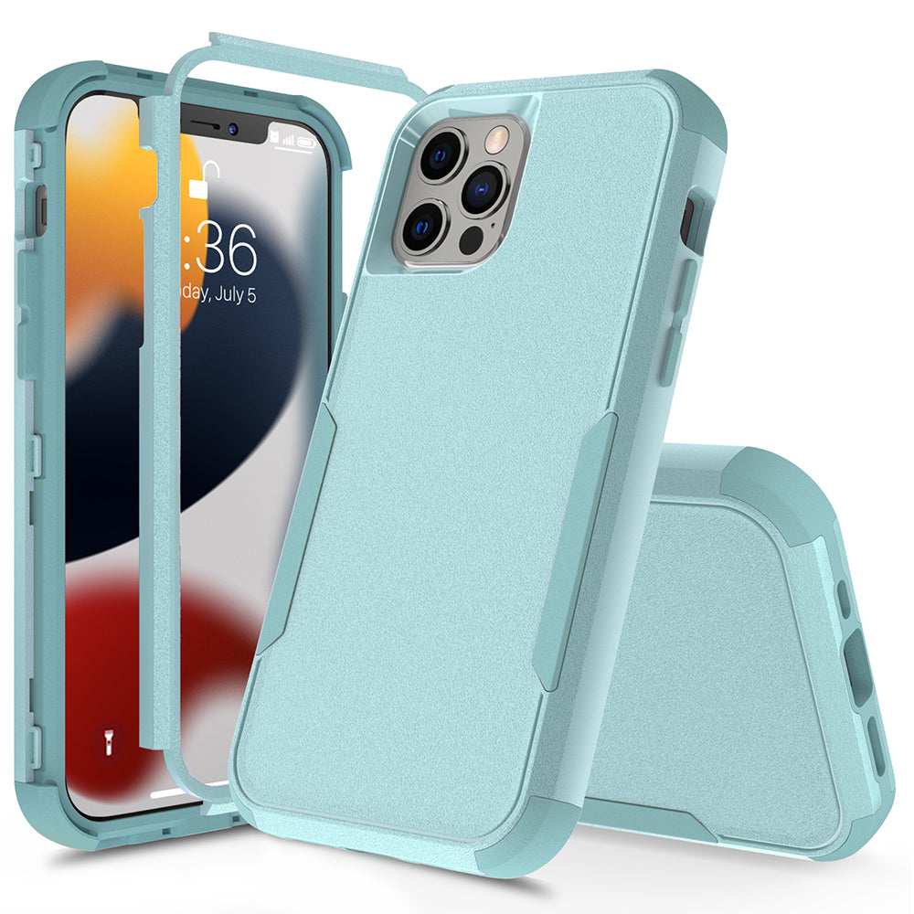 For Apple iPhone 13 /Pro Max Mini Armor 3 in 1 Three Layer Heavy Duty Rugged Hybrid Hard PC Soft TPU Bumper Shockproof Full Protective Phone Case Cover
