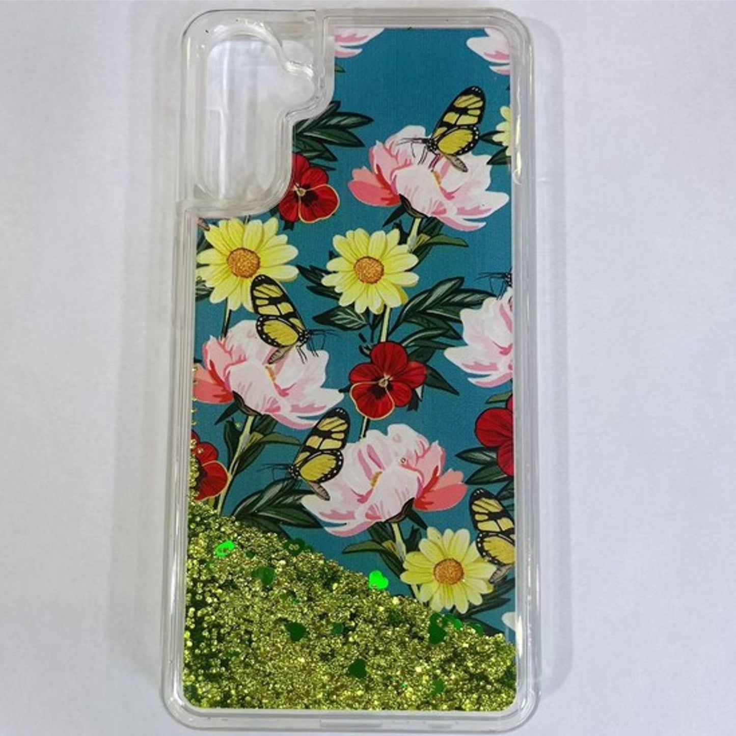 For Apple iPhone 14 Plus (6.7") Quicksand Glitter Design Colorful Waterfall Liquid Floating Sparkle Bling Rubber Hard Phone Case Cover