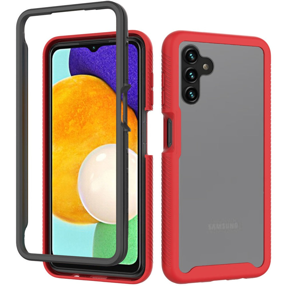For Samsung Galaxy A13 5G Clear Dual Layer Rugged Bumper Frame Heavy Duty Hybrid Shockproof Rubber TPU Full Body Defender Phone Case Cover