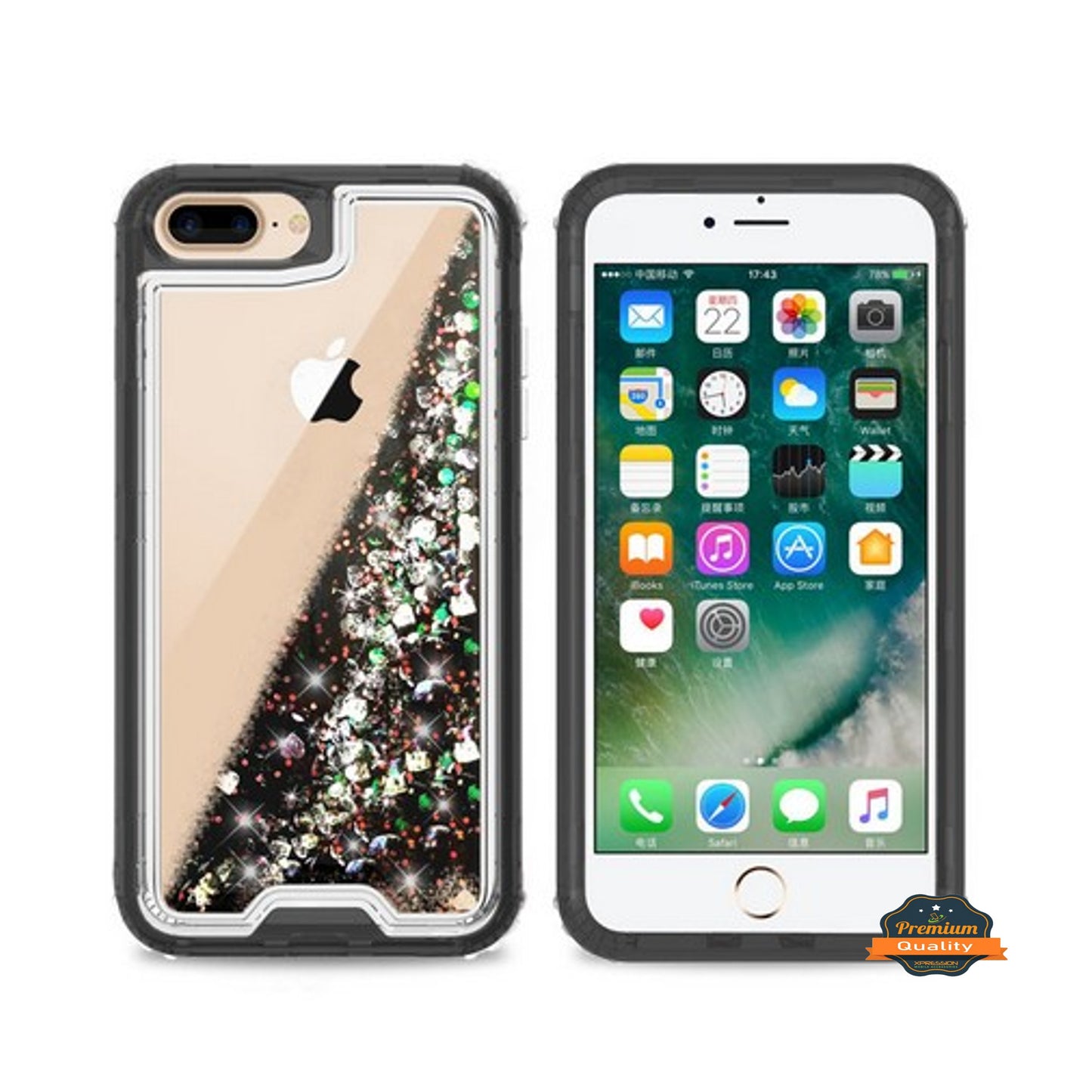 For Samsung Galaxy A22 5G Hybrid Liquid Glitter 3D Bling Quicksand Flowing Sparkle Hard Shockproof 3 in 1 TPU Heavy Duty Phone Case Cover