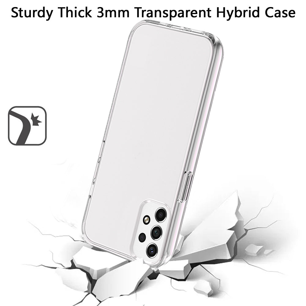 For Samsung Galaxy A53 5G Transparent Shock Absorption Thick TPU Rubber Gel Ultra Thick 3mm Hybrid Silicone Protective Slim Phone Case Cover