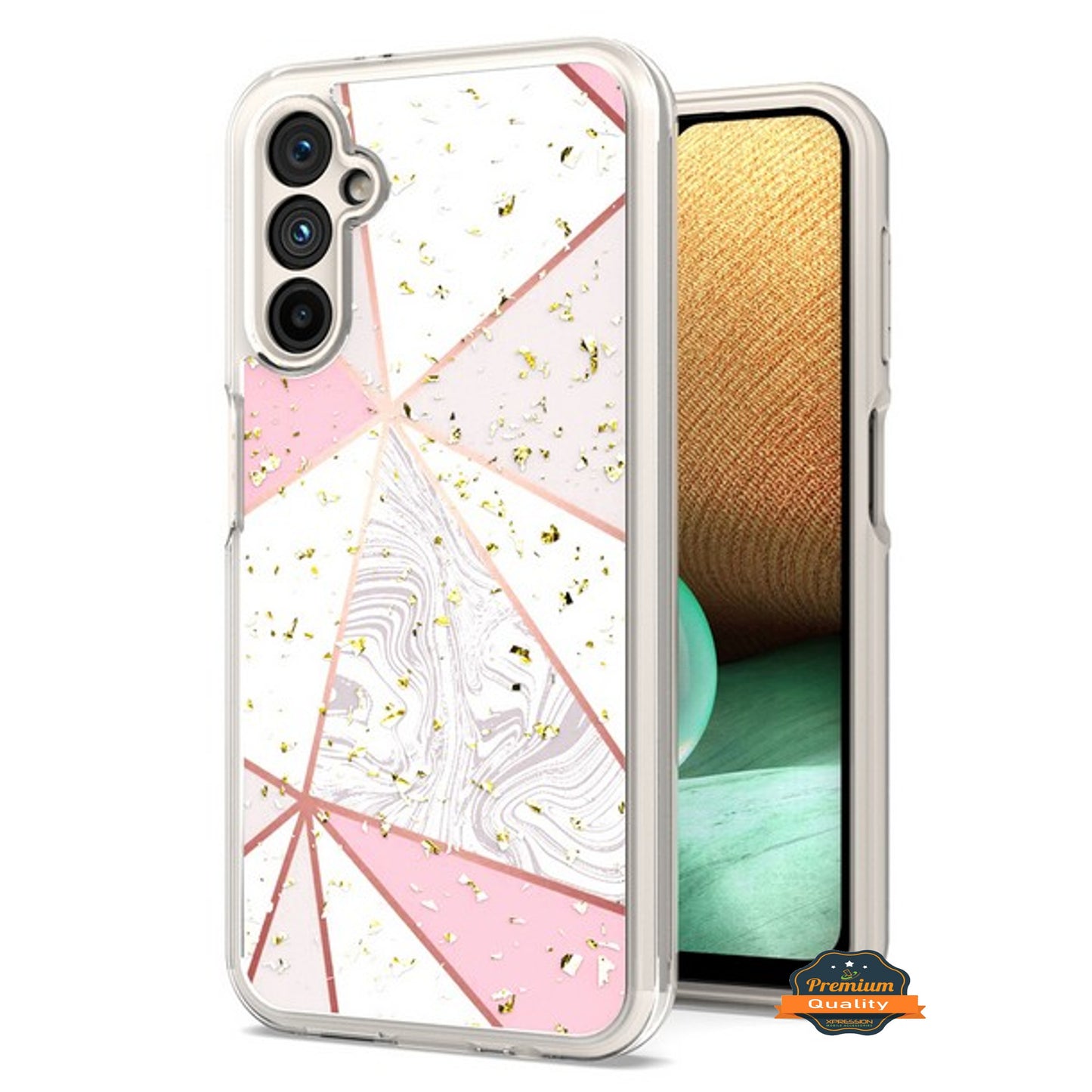 For Motorola Moto G Play 2023 Pattern Design Bling Glitter Shockproof Hybrid Soft TPU Frame and Hard PC Back Slim Phone Case Cover