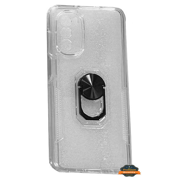 For Samsung Galaxy A03S Ring Holder Stand, Support Magnetic Car Mount, Hard TPU Hybrid Shockproof Phone Case Cover
