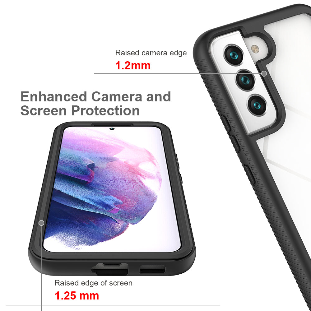 For Samsung Galaxy S22 /Plus Ultra Hybrid Clear Shockproof Dual Layer Protection Hard Rugged PC and Soft TPU Silicone Bumper Frame Back Phone Case Cover