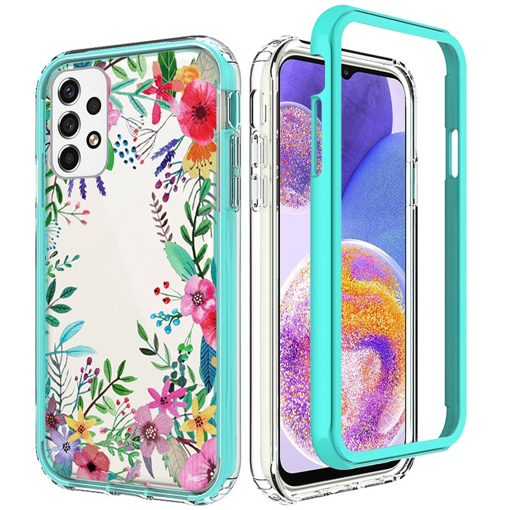 For Samsung Galaxy A23 5G Beautiful Design Hybrid Triple Layer Armor Hard PC Rubber Shockproof Frame Phone Case Cover