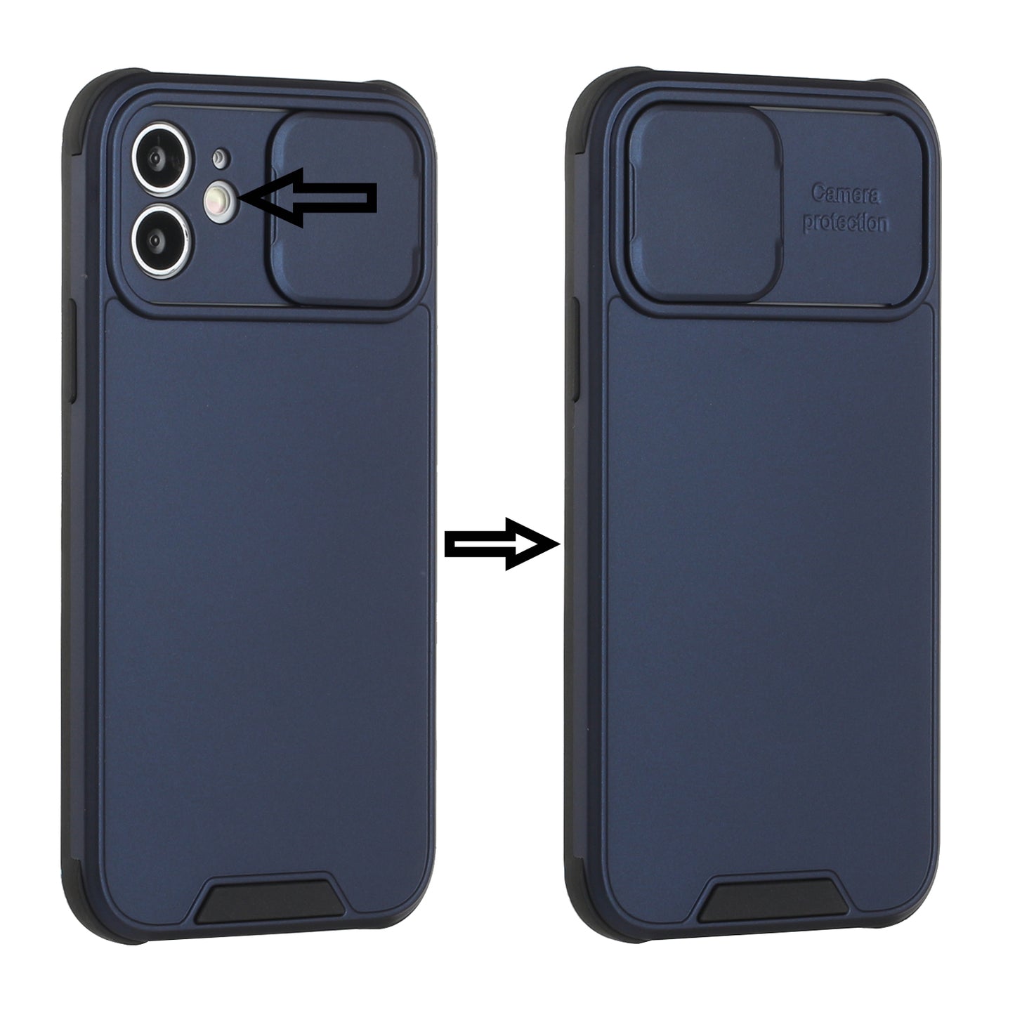 For Apple iPhone 11 (6.1") Heavy Duty Cases with Slide Camera Protection Slim Dual Layer Hard TPU Protective Shockproof Armor Phone Case Cover