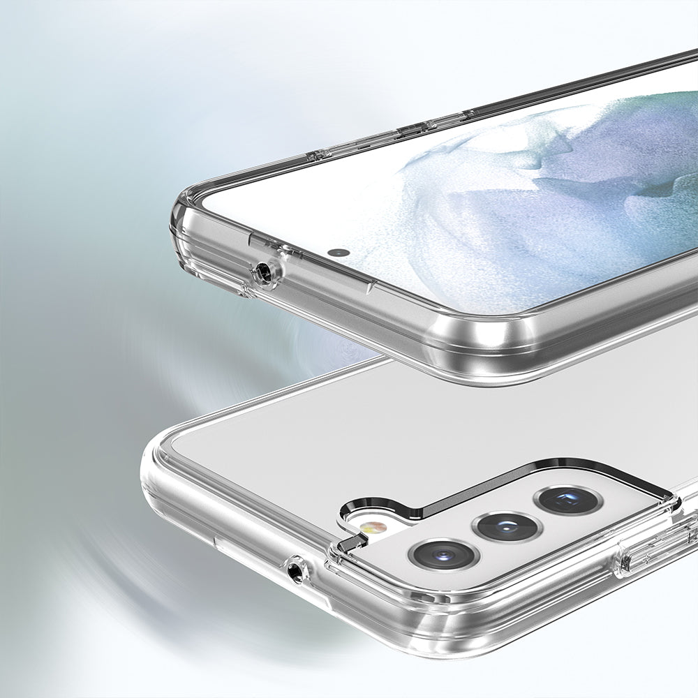 For Samsung Galaxy S23+ Plus Clear Full Transparency Thick Hybrid Hard PC Shell & Soft TPU Shock-Absorption Bumper Transparent Phone Case Cover