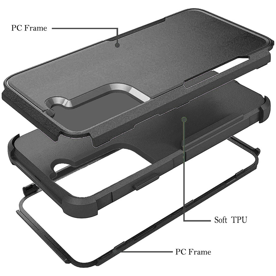 For Samsung Galaxy A13 5G Hybrid Rugged Hard Shockproof Drop-Proof with 3 Layer Protection, Military Grade Heavy-Duty Armor Phone Case Cover