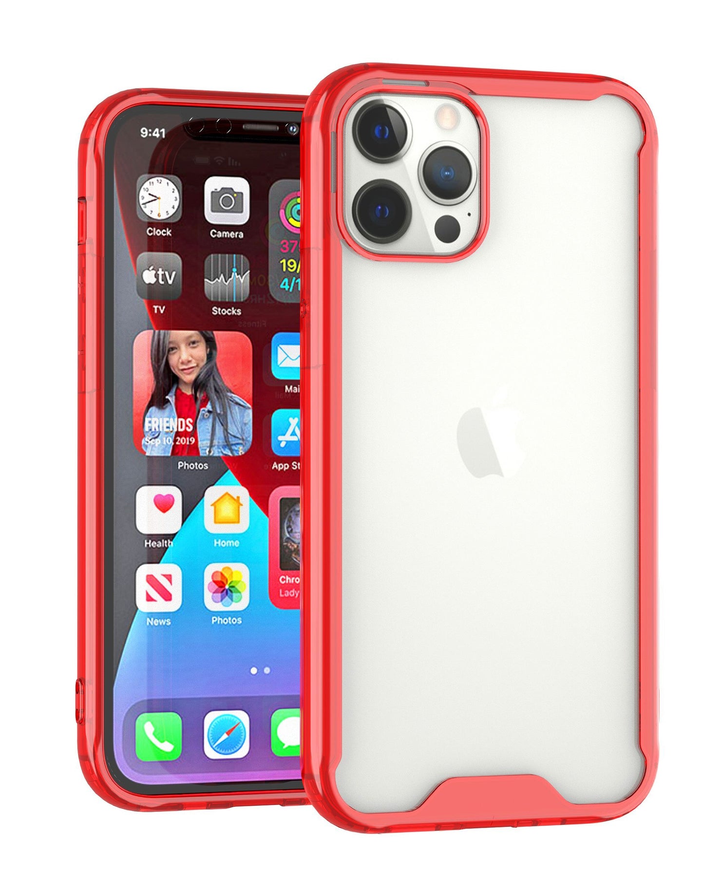 For Samsung Galaxy A71 5G Colored Shockproof Transparent Hard PC + Rubber TPU Hybrid Bumper Shell Thin Slim Protective Phone Case Cover