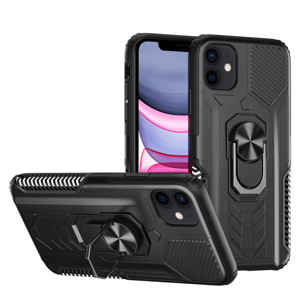 For Samsung Galaxy A12 5G Military Grade Hybrid Heavy Duty 2 in 1 Protective Hard PC and Soft Silicone with Ring Stand Holder Phone Case Cover