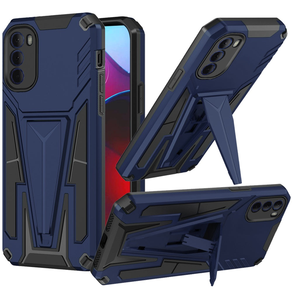 For Motorola Moto G Stylus 2022 4G Heavy Duty Protection Hybrid Built-in Kickstand Rugged Shock Military Grade Dual Layer Phone Case Cover