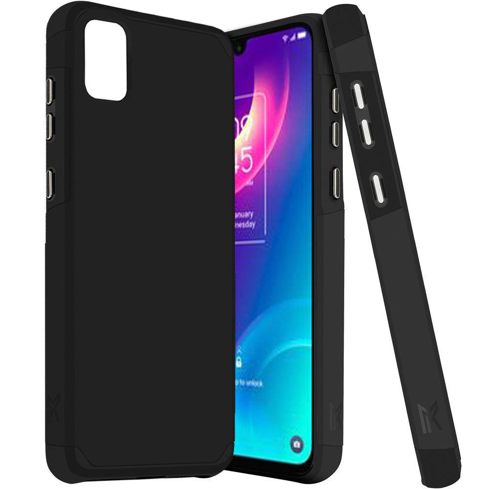 For TCL 30z Ultra Slim Corner Protection Shock Absorption Hybrid Dual Layer Hard TPU Rubber Frame Armor Defender Phone Case Cover
