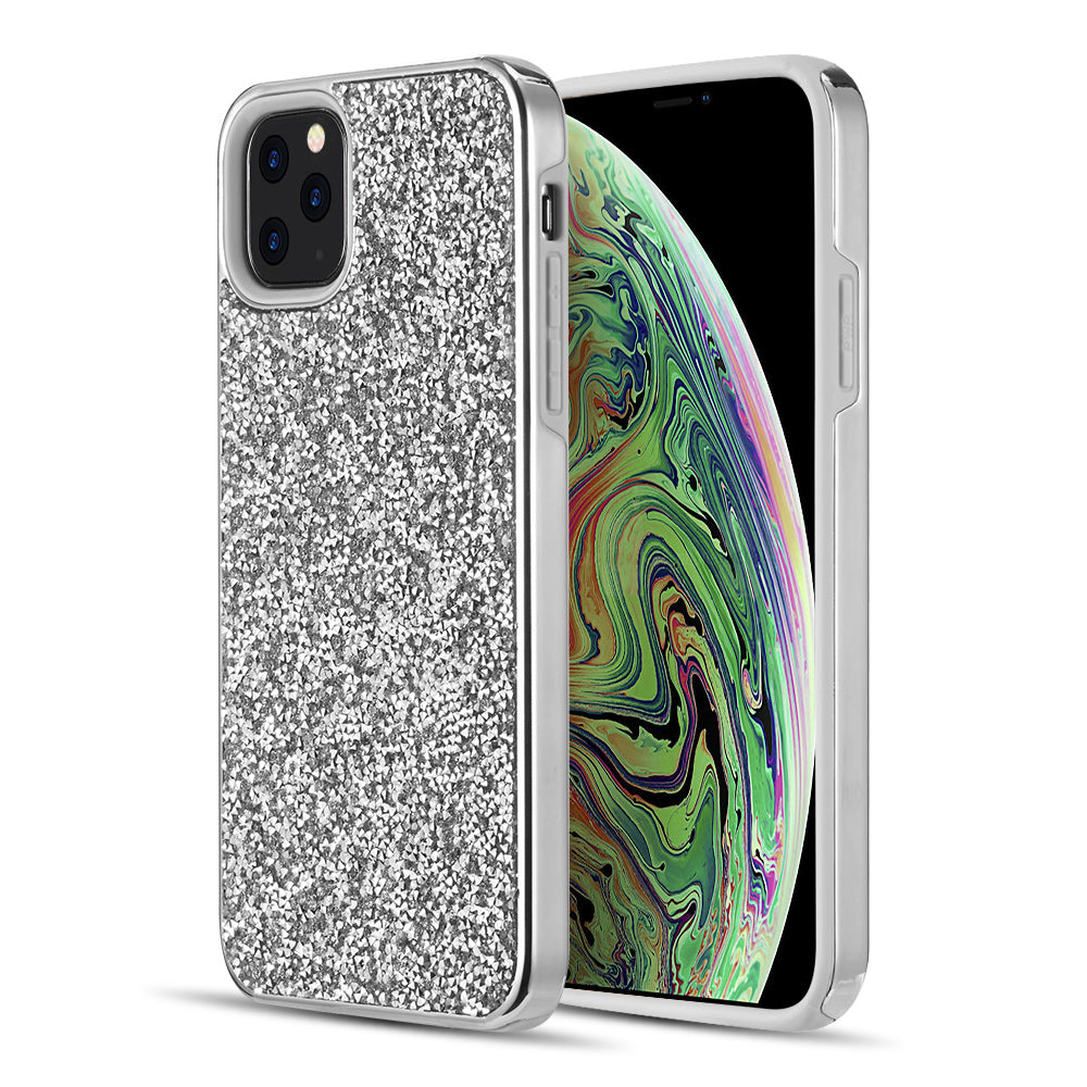 For Apple iPhone 13 /Pro Max Mini Bling Sparkly Glitter Luxury Diamonds Shiny Sparker Shell Hybrid Rugged TPU & Hard PC Electroplated Frame Phone Case Cover