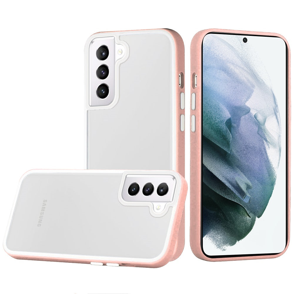For Samsung Galaxy S22 /Plus Ultra Hybrid Transparent Clear Colored Frame Bumper Hard Back Shockproof Slim Soft TPU Silicone Protective Phone Case Cover