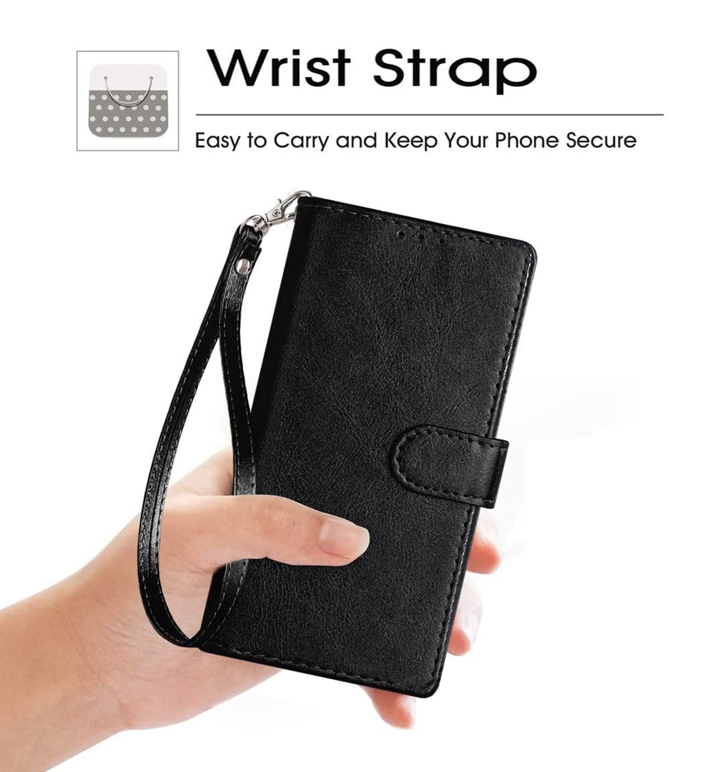 For Samsung Galaxy A12 5G Luxury Leather Wallet Case with Credit Card Holder Storage Lanyard Kickstand & Magnetic Flip Phone Case Cover
