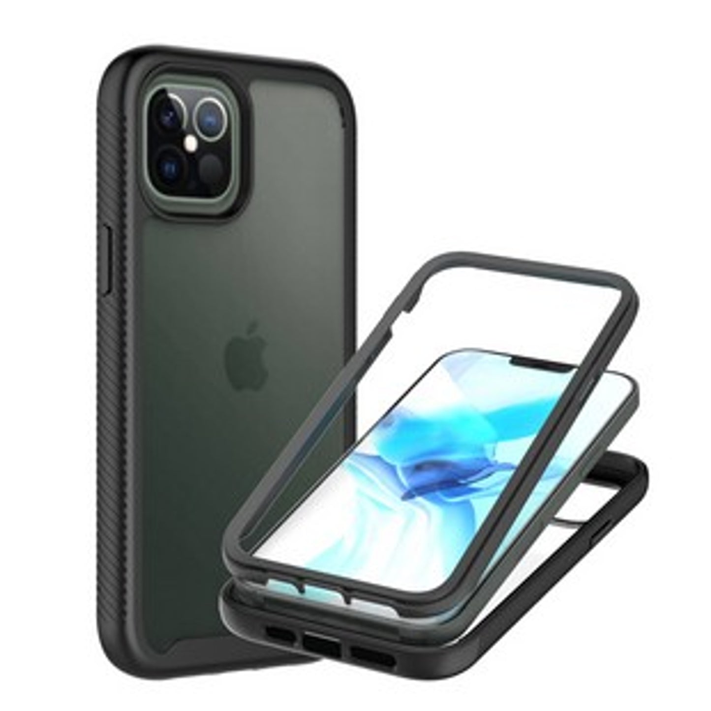 For Samsung Galaxy A03 Core Armor Slim Hybrid Double Layer Hard PC + TPU Transparent Back Rugged Frame Shockproof Phone Case Cover