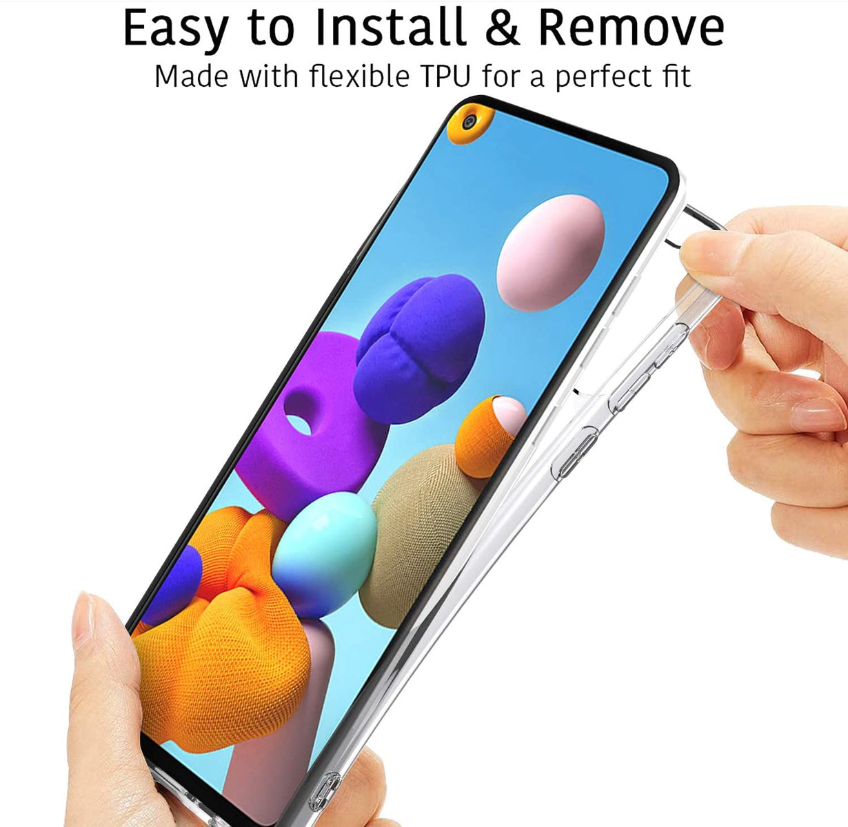 For Samsung Galaxy A23 5G Premium Hybrid Soft Silicone Gummy TPU Gel Candy Skin Flexible Skinny Slim Thin Protector Clear Phone Case Cover