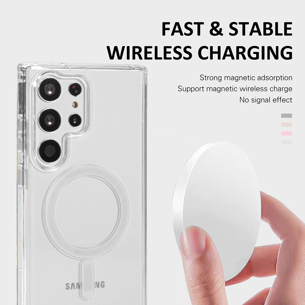 For Samsung Galaxy S23 /Plus /Ultra Crystal Clear Hybrid Impact Protection Case with Magsafe Compatibility Phone Case Cover