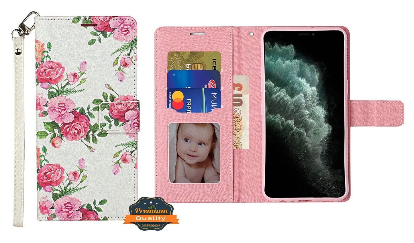 For Samsung Galaxy A02S Wallet Case PU Leather Design Pattern with Credit Card Slot Strap, Stand Magnetic Folio Pouch Phone Case Cover