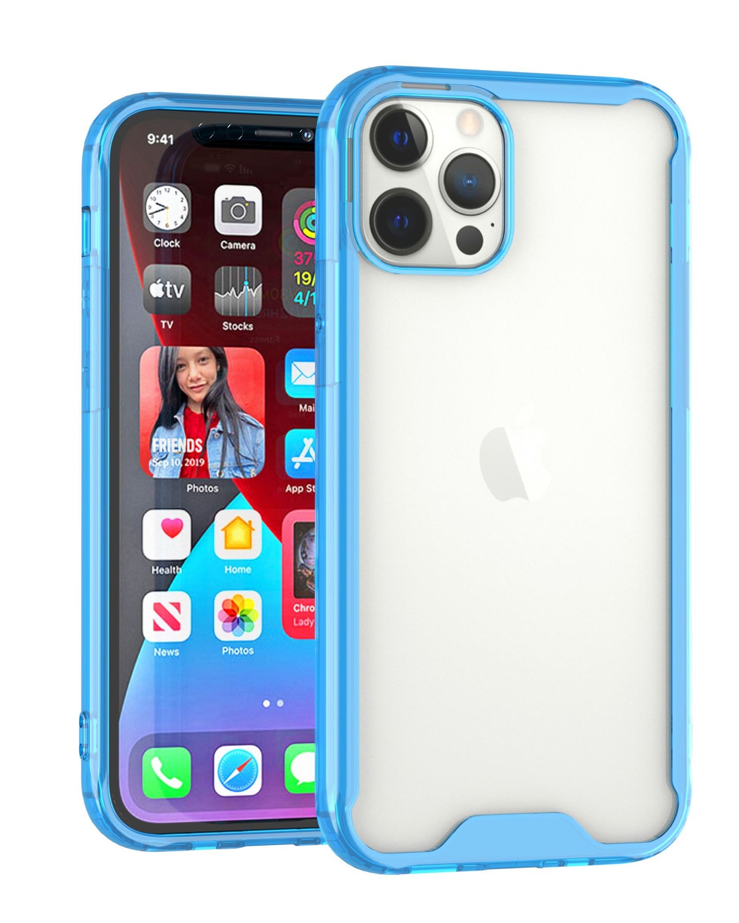 For Samsung Galaxy A71 5G Colored Shockproof Transparent Hard PC + Rubber TPU Hybrid Bumper Shell Thin Slim Protective Phone Case Cover