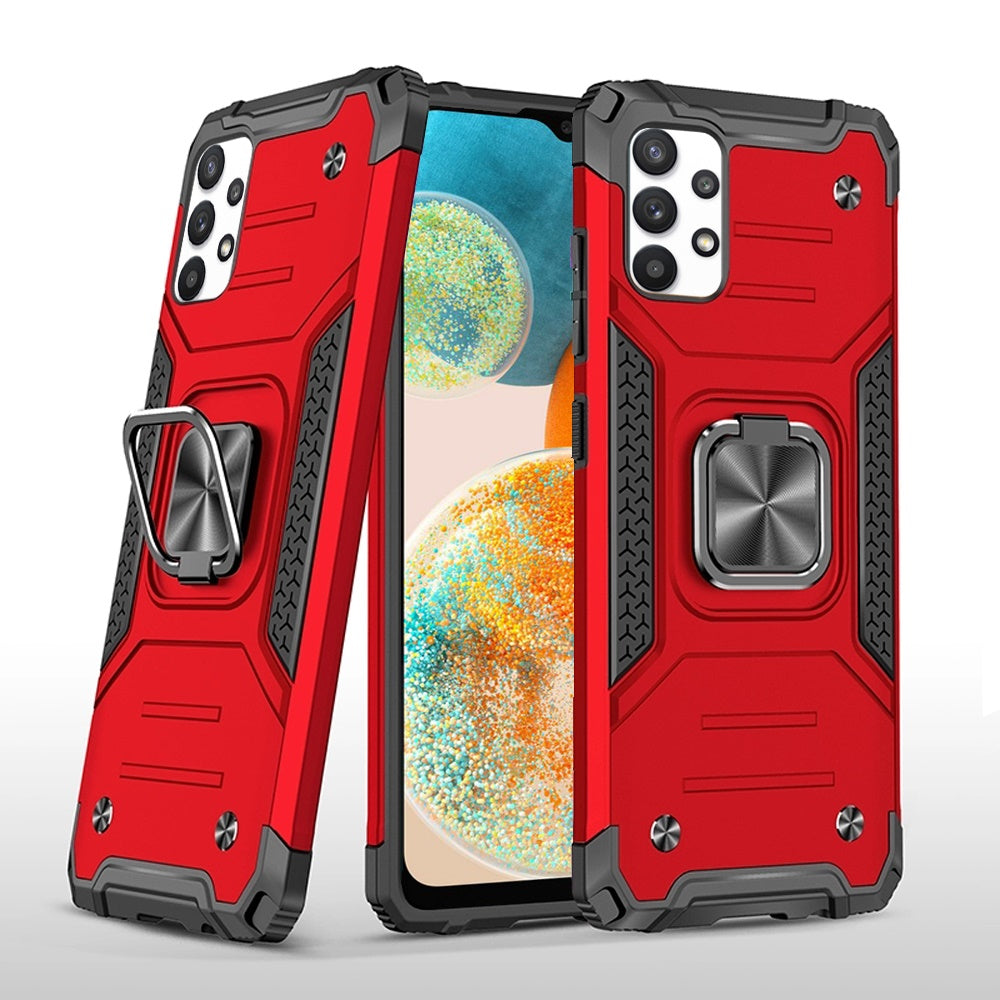 For Samsung Galaxy A23 5G Armor Hybrid with Ring Holder Kickstand Shockproof Heavy-Duty Durable Rugged Dual Layer Phone Case Cover