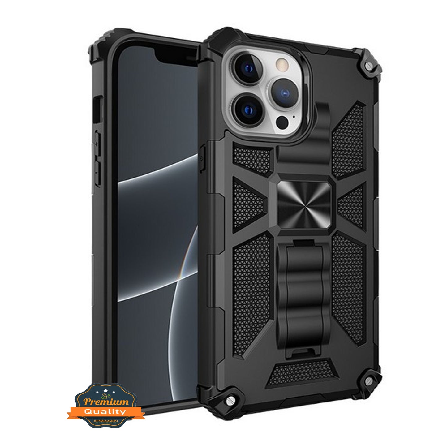 For Samsung Galaxy A03 Core Built in Magnetic Kickstand, Military Hybrid Bumper Heavy Duty Dual Layers Rugged Protective Phone Case Cover