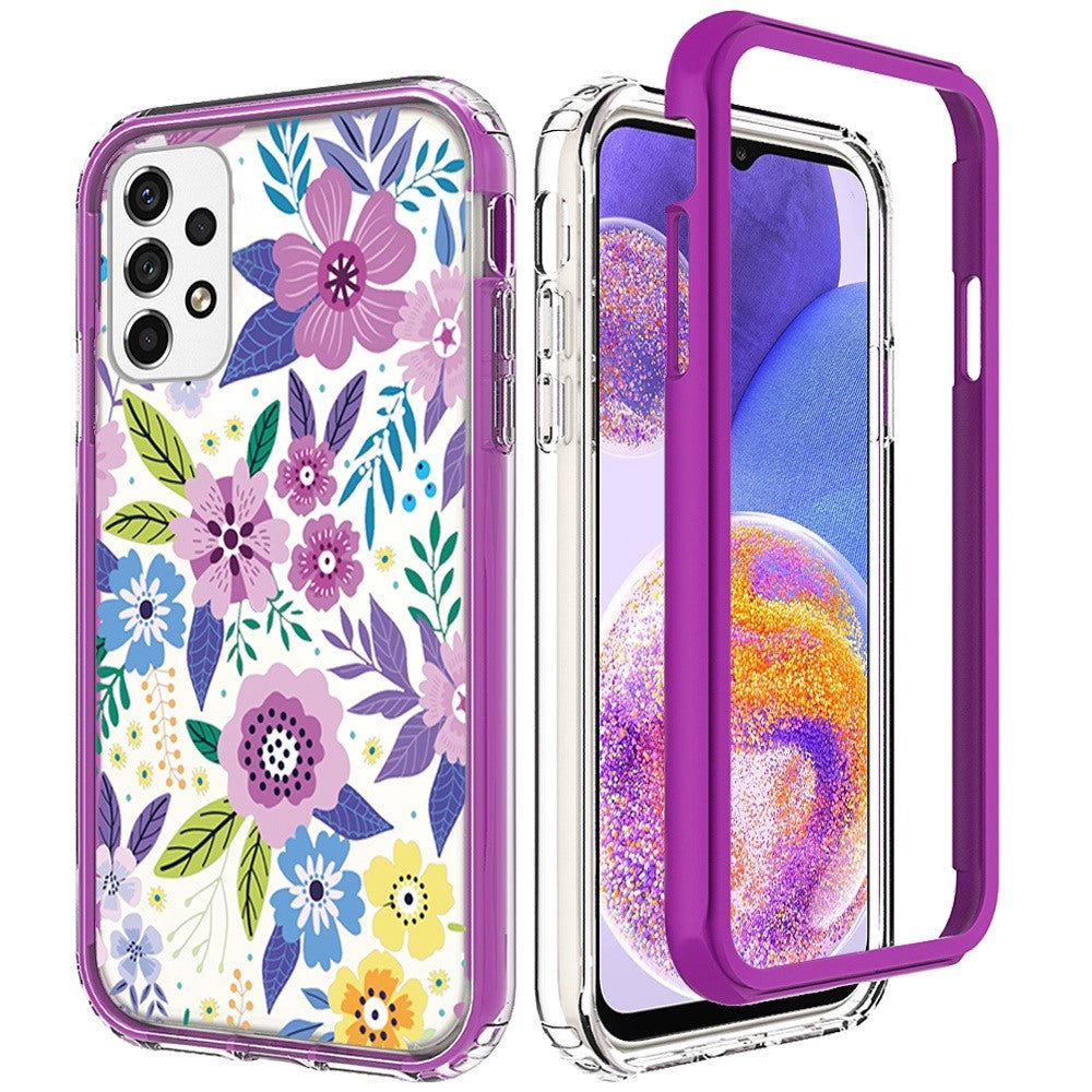 For Samsung Galaxy A23 5G Beautiful Design Hybrid Triple Layer Armor Hard PC Rubber Shockproof Frame Phone Case Cover