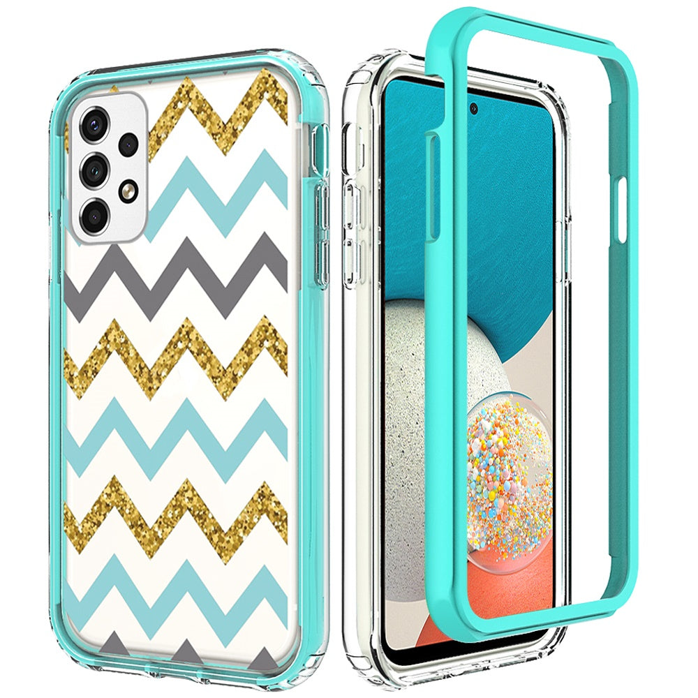 For Samsung Galaxy A53 5G Beautiful Design 3 in 1 Hybrid Triple Layer Armor Hard Plastic Rubber TPU Protective Frame Phone Case Cover
