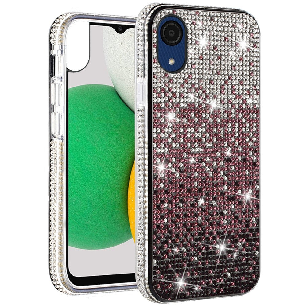 For Samsung A03 Core Glitter Bling Ultra Thin TPU Sparkle Diamond Rhinestone Shiny Hybrid Full Cover Crystal Stones Back Phone Case Cover