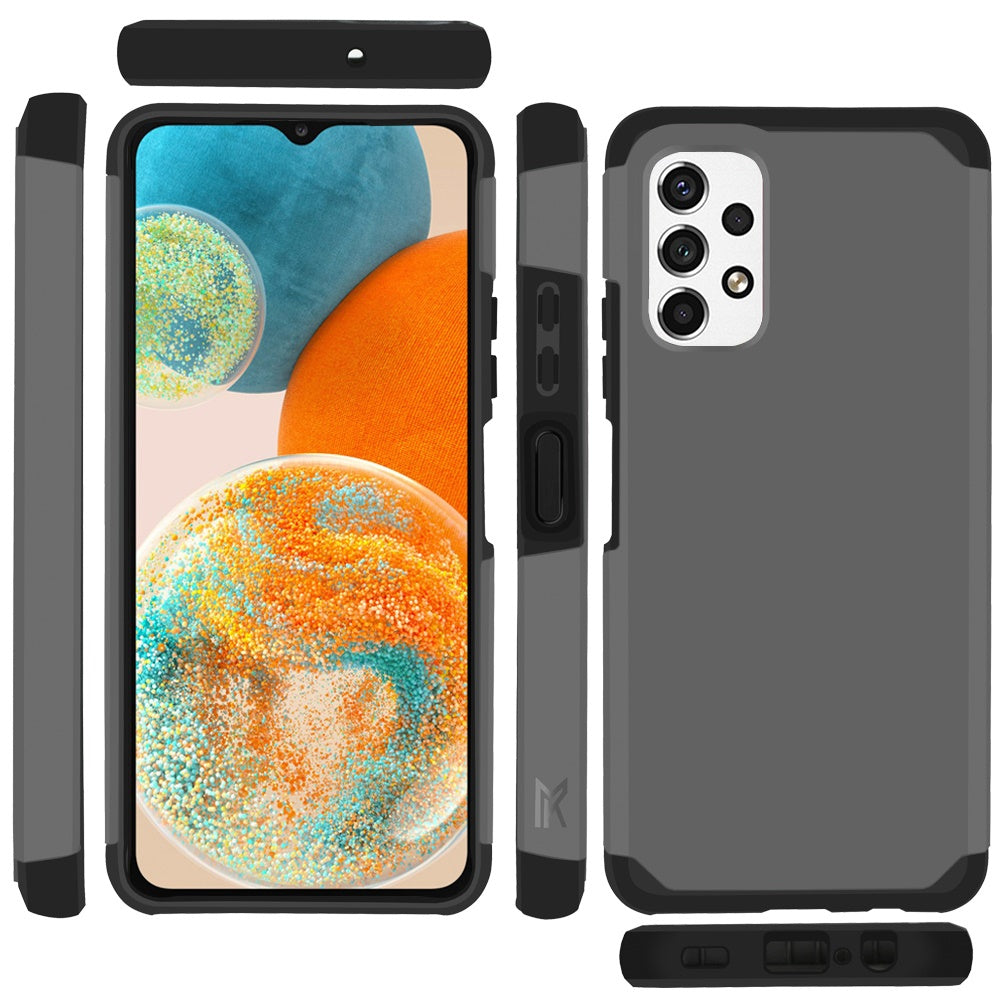 For Samsung Galaxy A23 5G Slim Shock Absorption 2 in 1 Tuff Hybrid Dual Layer Hard PC TPU Rubber Frame Armor Defender Phone Case Cover