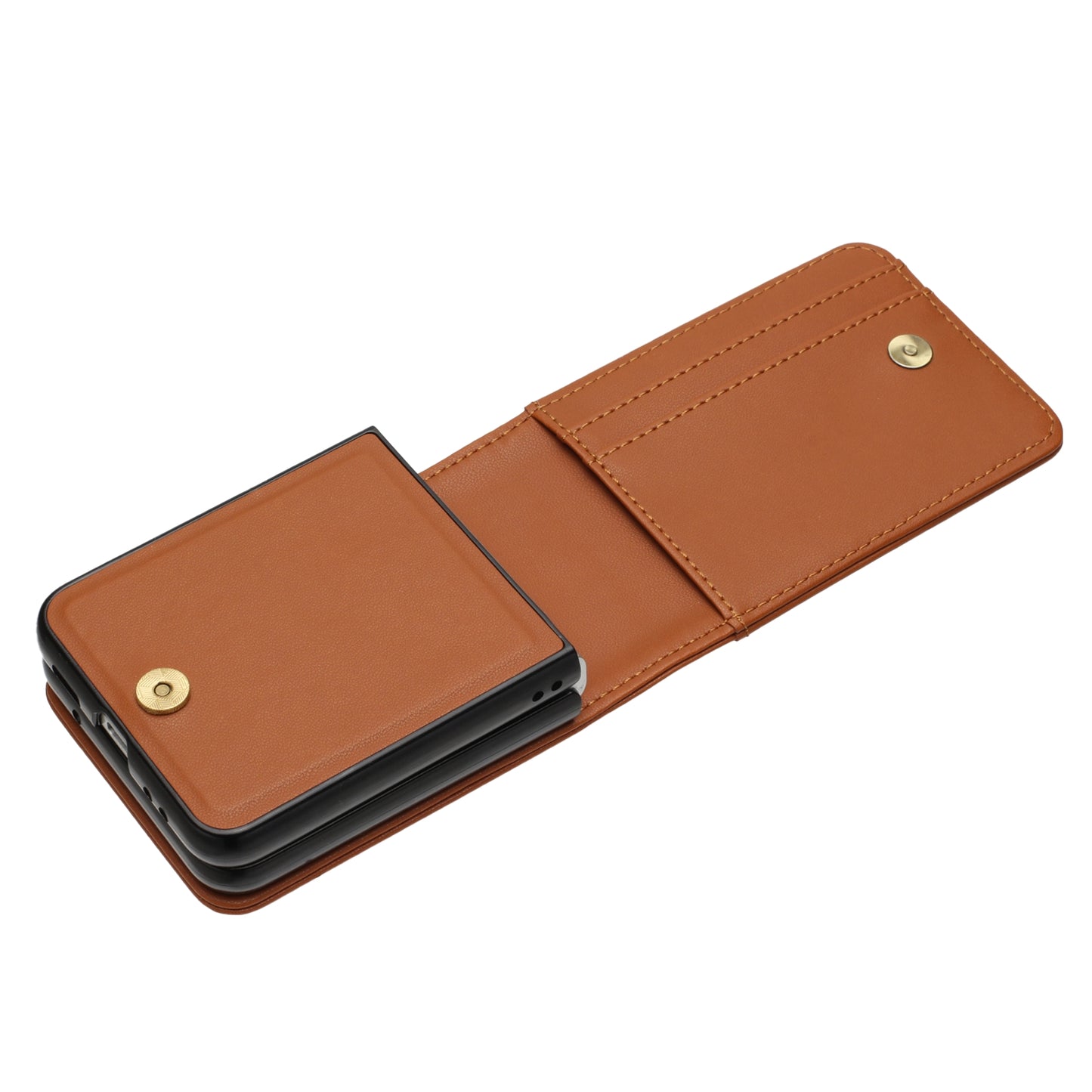 For Samsung Galaxy Z Flip 4 5G Wallet Back Storage PU Leather with Credit Card Slot Pocket Hybrid Protective Phone Case Cover