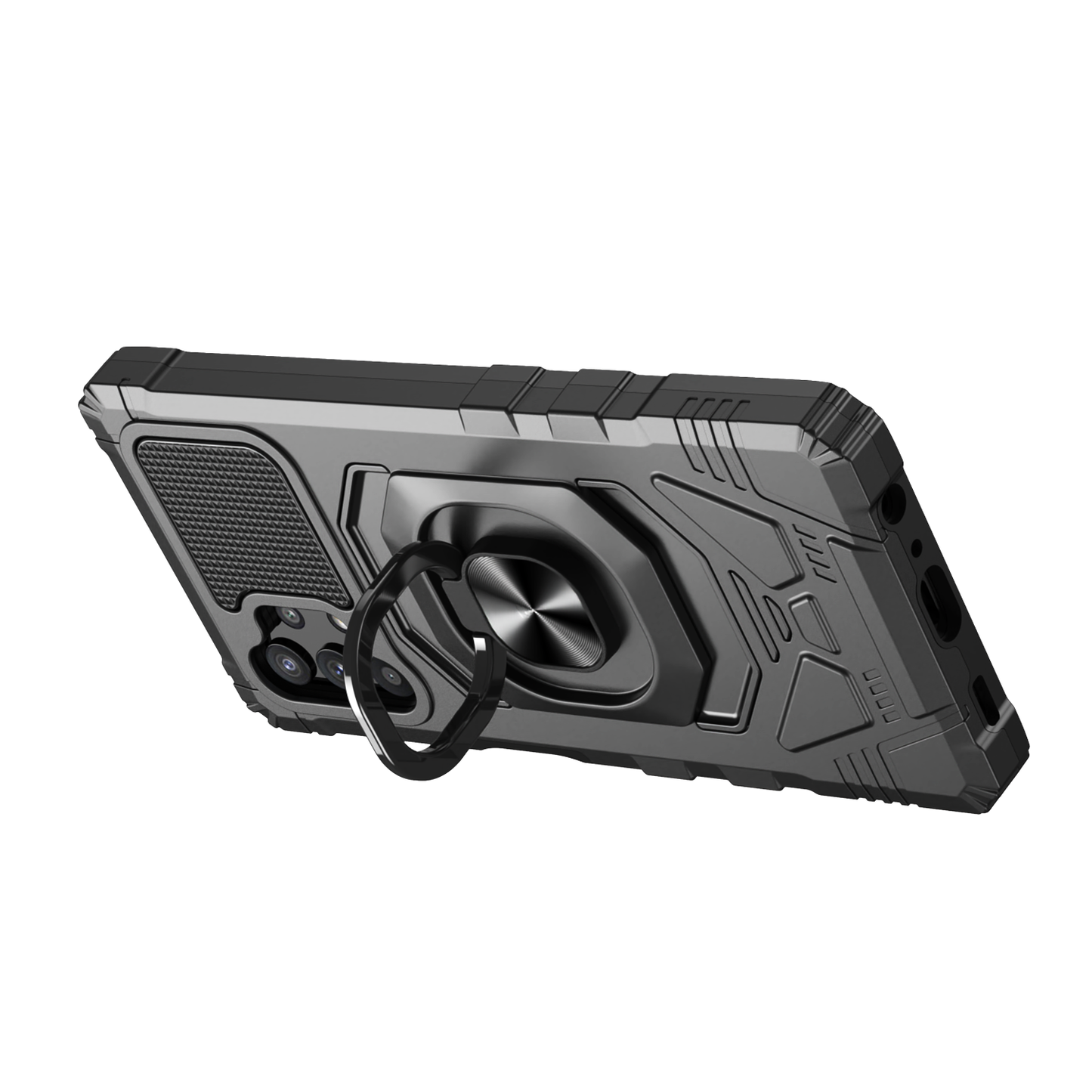 For Samsung Galaxy A32 5G Hybrid Dual Layer with Rotate Magnetic Ring Stand Holder Kickstand, Rugged Shockproof Hard Protective Phone Case Cover