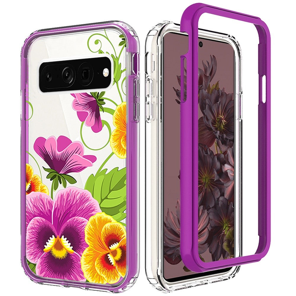 For Google Pixel 7 Beautiful Design Hybrid Triple Layer Armor Hard PC Rubber TPU Shockproof Protective Frame Phone Case Cover