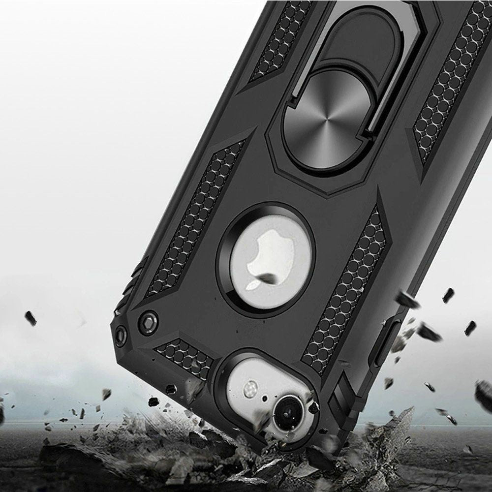 For Apple iPhone SE 3 (2022) SE/8/7 Hybrid Armor Durable Dual Layer with 360 Degree Rotatable Ring Stand Holder Kickstand Phone Case Cover