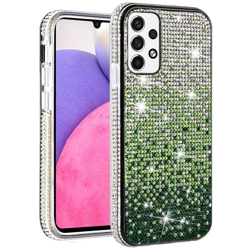 For Samsung Galaxy A33 5G Glitter Bling Ultra Thin TPU Sparkle Diamond Rhinestone Shiny Full Cover Crystal Stones Back Phone Case Cover