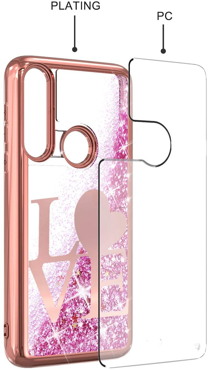 For Samsung Galaxy A13 5G Quicksand Liquid Glitter Bling Flowing Sparkle Fashion Hybrid TPU and Chrome Plating Hard PC Phone Case Cover