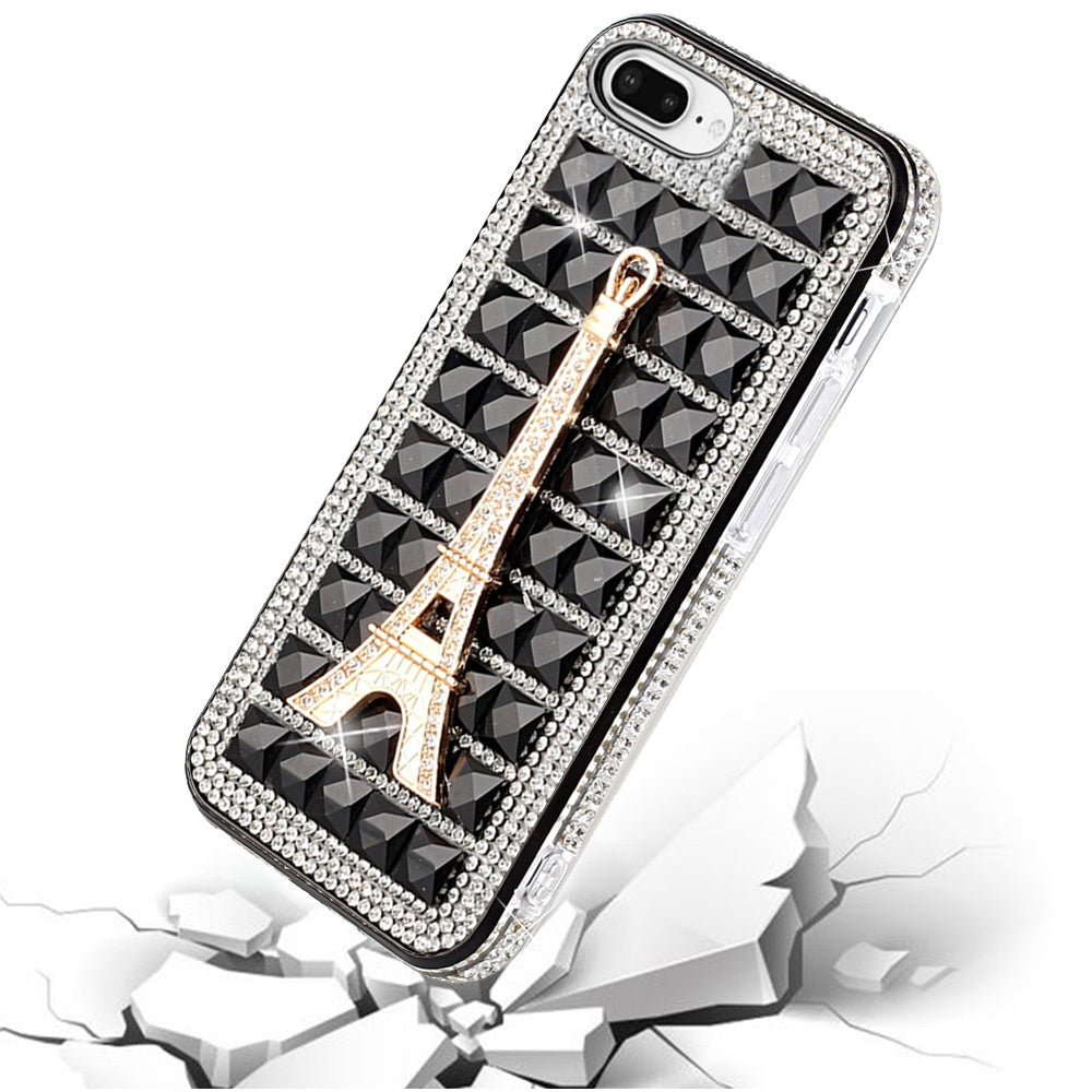 For Apple iPhone 8 /7/6s/6 /SE 2nd Generation Fashion Luxury 3D Bling Diamonds Rhinestone Jeweled Ornament Shiny Crystal Phone Case Cover