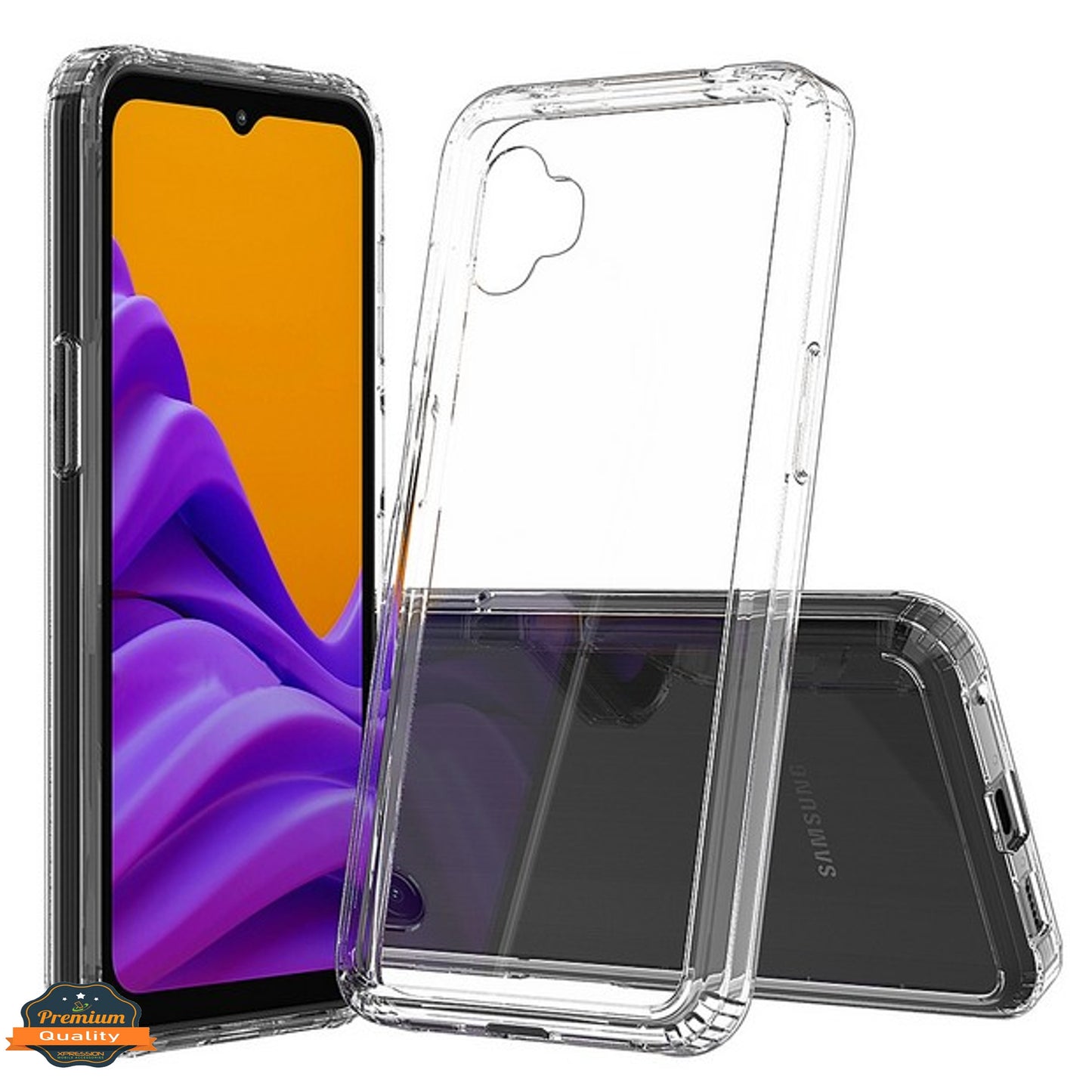 For Samsung Galaxy XCover 6 Pro Crystal HD Clear Back Panel Hard PC + TPU Bumper Frame Hybrid Slim Thin Shockproof Phone Case Cover