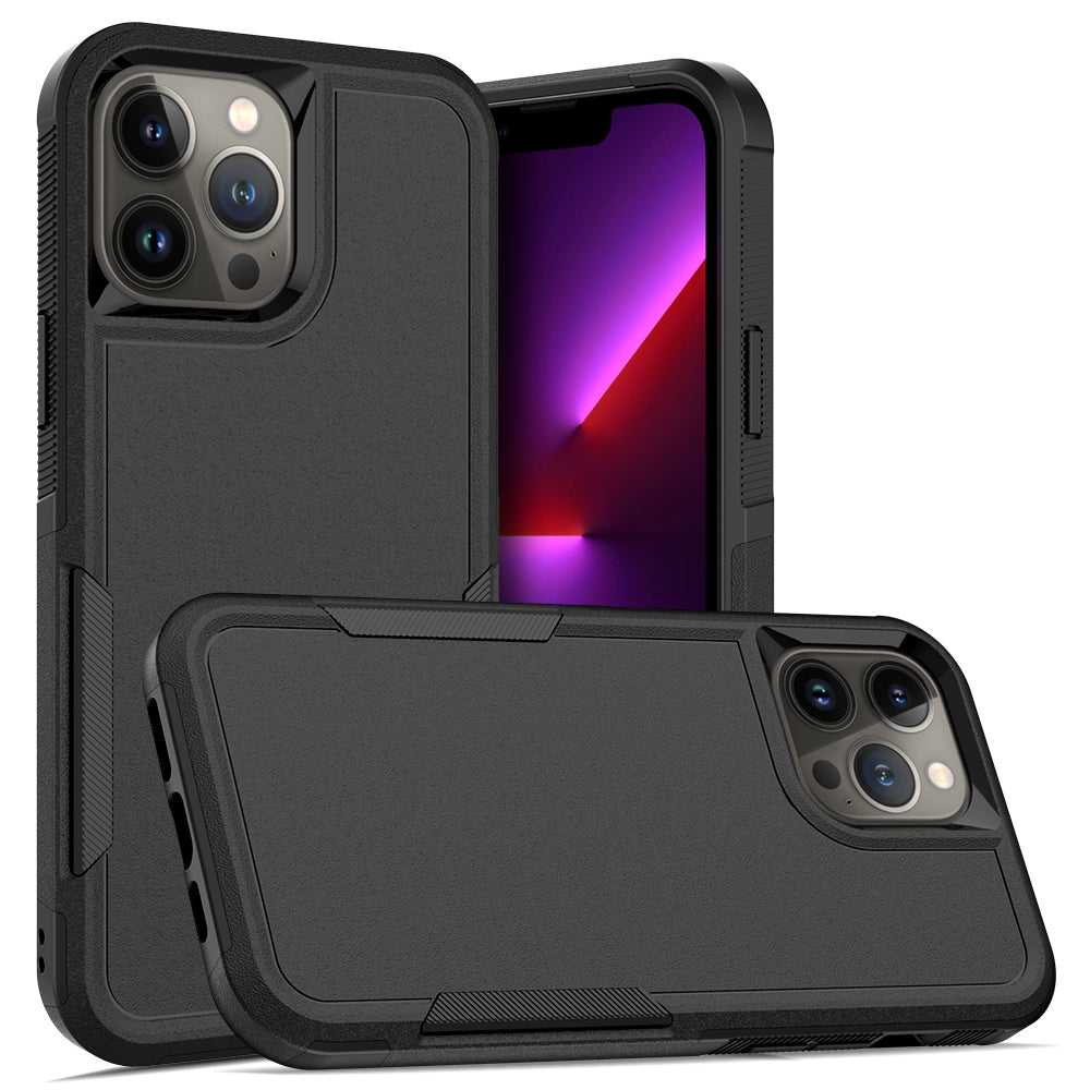 For Apple iPhone 13 Pro Max (6.7") Tough Hybrid Rugged Hard Shockproof Drop-Proof 3in1 Protection, Military Grade Design Phone Case Cover