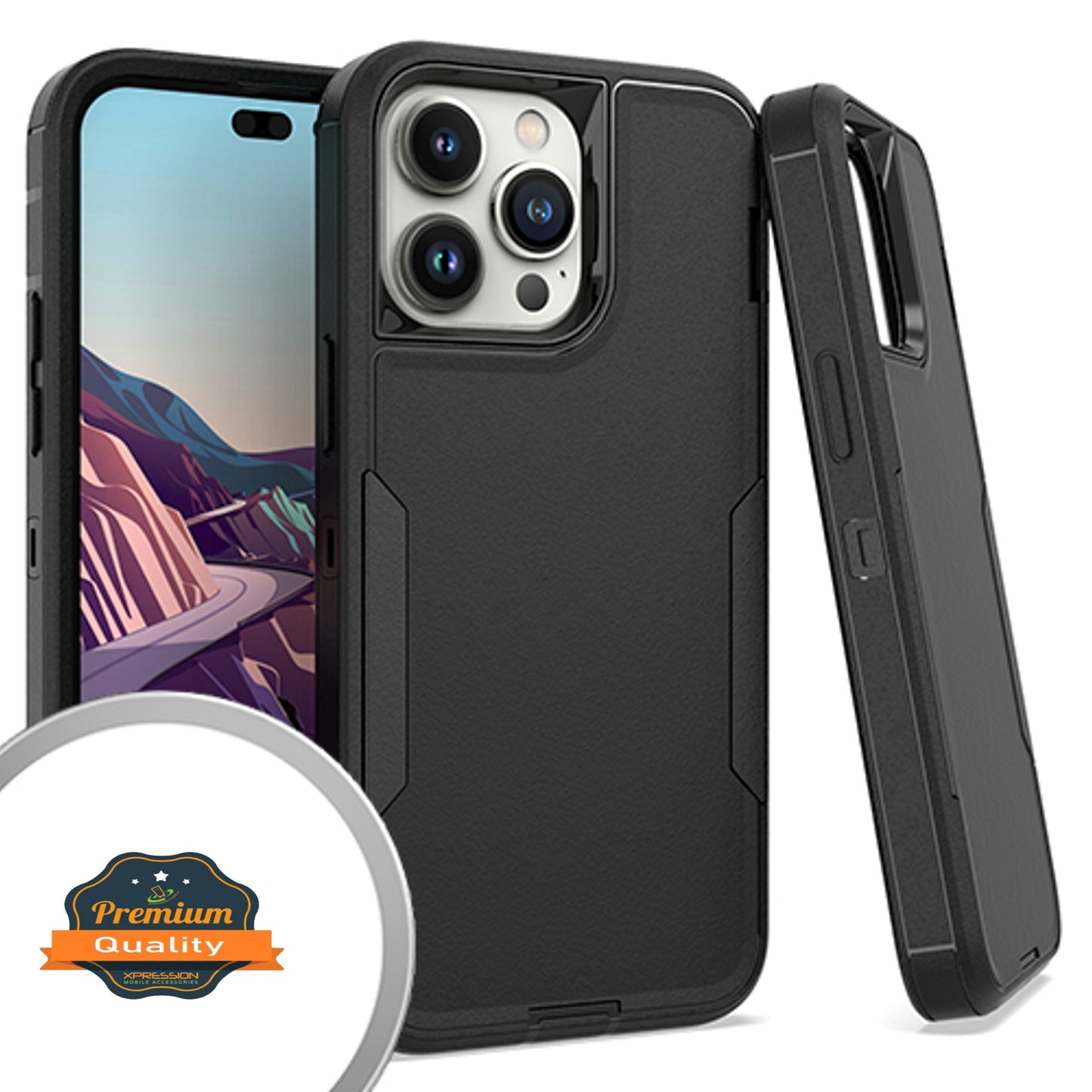 For Samsung Galaxy A54 5G Slim Hybrid Shockproof Silicone Rubber TPU + Hard PC Heavy Duty Three Layer Body Protection Phone Case Cover