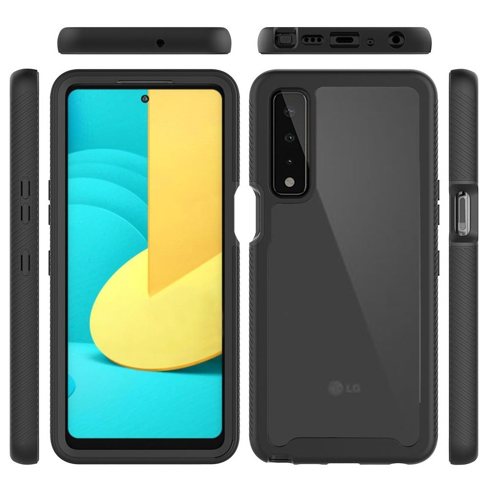 For Samsung Galaxy A13 5G Clear Dual Layer Rugged Bumper Frame Heavy Duty Hybrid Shockproof Rubber TPU Full Body Defender Phone Case Cover