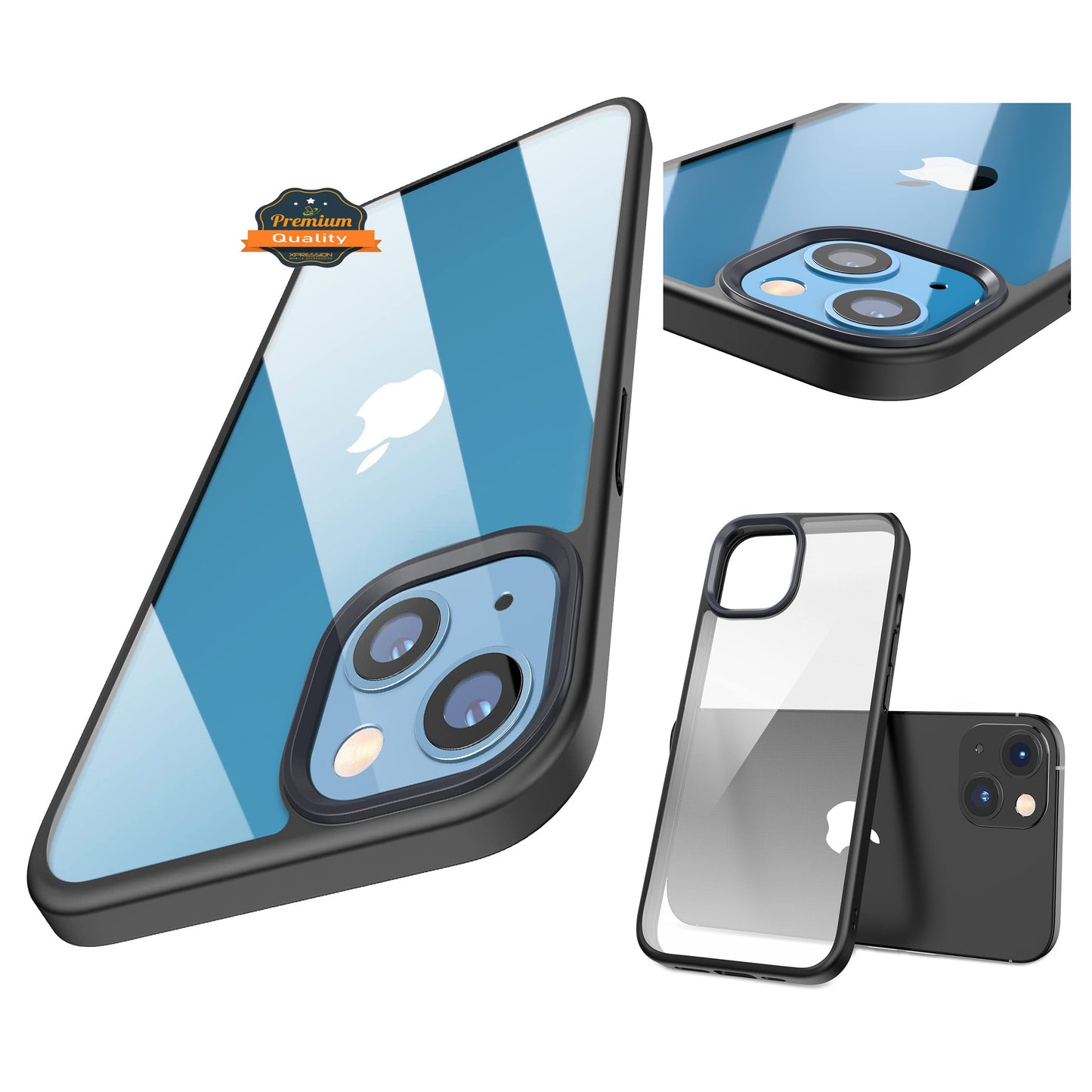 For Samsung Galaxy A12 5G Crystal HD Clear Back Panel + TPU Bumper Hybrid Thin Slim Hard Shockproof Defender Anti-Drop Phone Case Cover