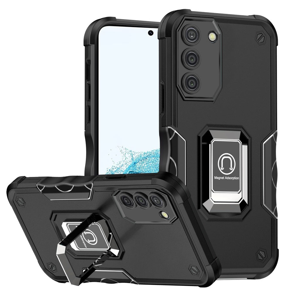For Samsung Galaxy A23 5G Hybrid Cases with Magnetic Ring Holder Stand Kickstand Heavy Duty Rugged Silicone Shockproof Phone Case Cover